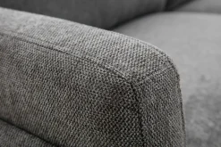 Miliboo Design-Sofa mit Stoff im Samtdesign Grau 3-Sitzer MOSCO* Design-sofas