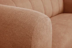 Miliboo Design-Sofa mit Stoff im Samtdesign Terracotta 3-4-Sitzer OLIVEIRO* Design-sofas