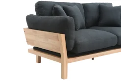 Miliboo Design-Sofa 3-Sitzer abziehbarer, anthrazitgrauer Stoff YNOK* Design-sofas