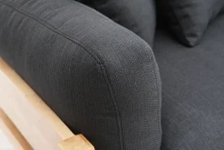 Miliboo Design-Sofa 3-Sitzer abziehbarer, anthrazitgrauer Stoff YNOK* Design-sofas