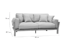 Miliboo Design-Sofa 3-Sitzer abziehbarer, anthrazitgrauer Stoff YNOK* Design-sofas