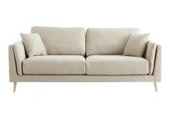 Miliboo Design-Sofa 3-Sitzer aus naturbeigem Stoff VOGUE* Design-sofas