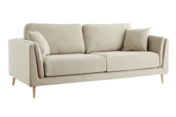 Miliboo Design-Sofa 3-Sitzer aus naturbeigem Stoff VOGUE* Design-sofas