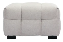 Miliboo Design-Sofa 3-Sitzer mit Fußstütze aus beigem Stoff im Samtdesign CORTO* Design-sofas