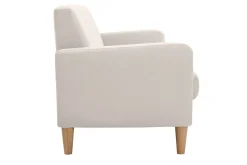 Miliboo Design-Sofa skandinavisch naturfarbener Stoff 3-Sitzer LUNA* Design-sofas