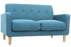 Miliboo Design-Sofa skandinavisch blaugrüner Stoff 2-Sitzer LUNA* Design-sofas