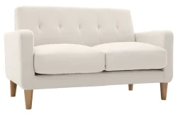 Miliboo Design-Sofa skandinavisch naturfarbener Stoff 2-Sitzer LUNA* Design-sofas