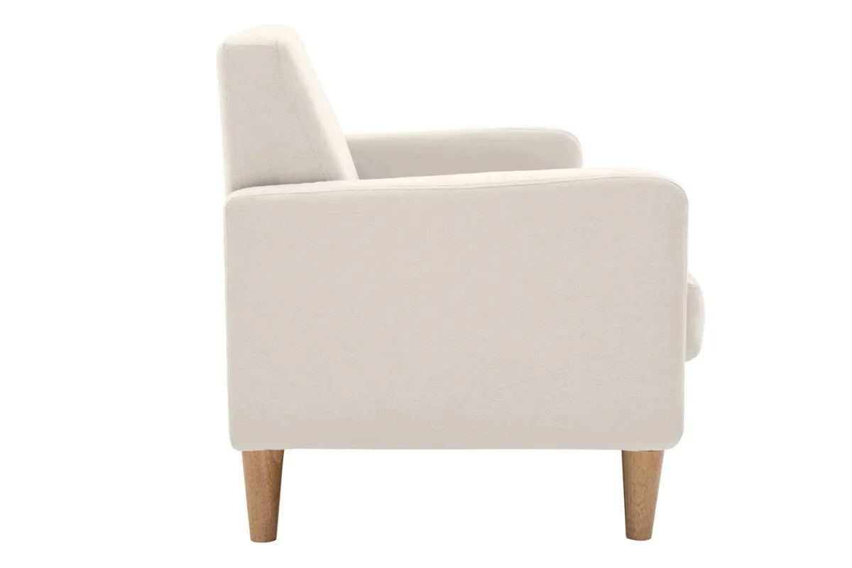 Miliboo Design-Sofa skandinavisch naturfarbener Stoff 2-Sitzer LUNA* Design-sofas