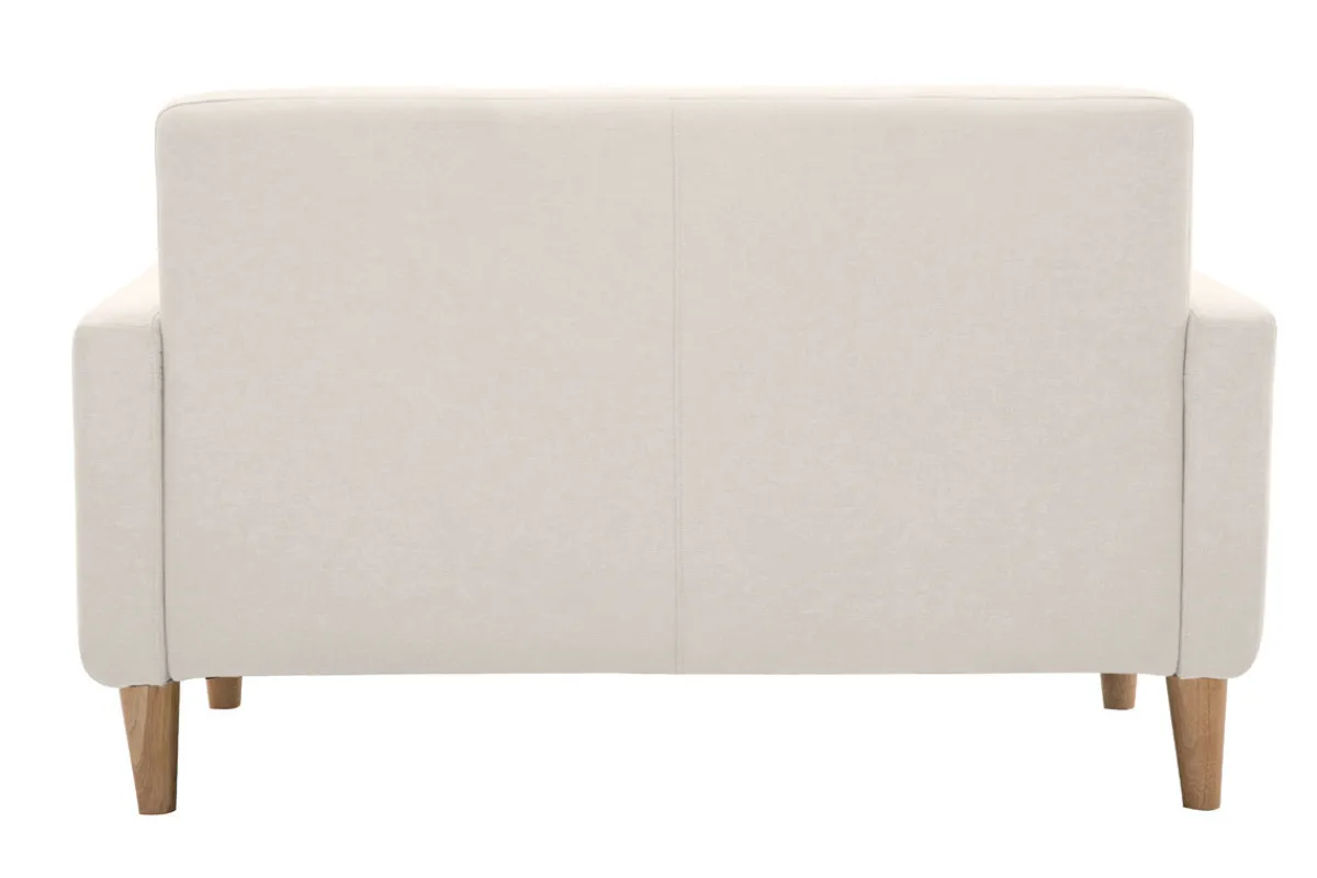 Miliboo Design-Sofa skandinavisch naturfarbener Stoff 2-Sitzer LUNA* Design-sofas