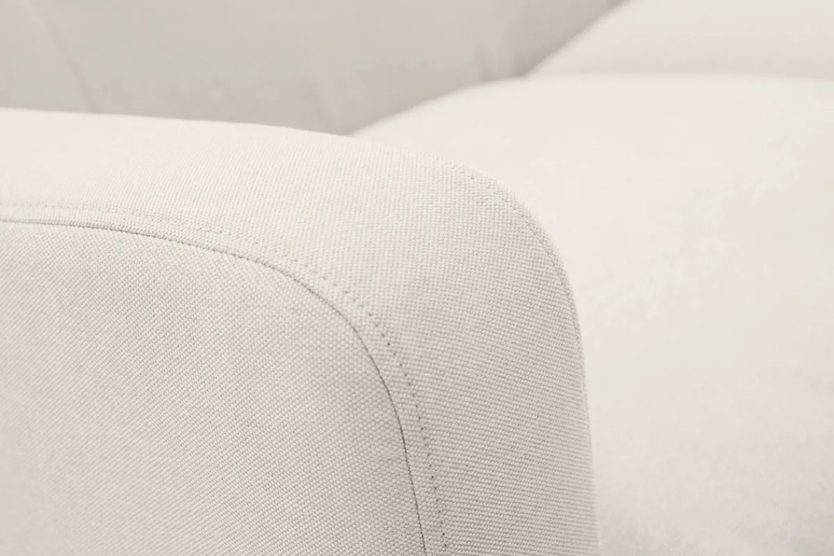 Miliboo Design-Sofa skandinavisch naturfarbener Stoff 2-Sitzer LUNA* Design-sofas