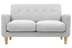 Miliboo Design-Sofa skandinavisch hellgrauer Stoff 2-Sitzer LUNA* Design-sofas