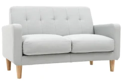 Miliboo Design-Sofa skandinavisch hellgrauer Stoff 2-Sitzer LUNA* Design-sofas