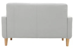 Miliboo Design-Sofa skandinavisch hellgrauer Stoff 2-Sitzer LUNA* Design-sofas