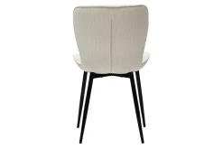 Miliboo Design-Stühle aus beigem Cord mit Samteffekt und schwarzen Metallbeinen (2er-Set) ADDICT* Design-stühle