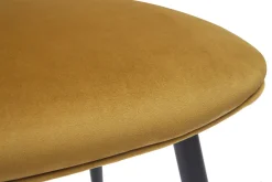 Miliboo Design-Stühle aus bronzefarbenem Samtstoff, schwarzem Metall und naturfarbenem Rattangeflecht (2er-Set) TOLMA* Design-stühle