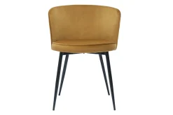 Miliboo Design-Stühle aus bronzefarbenem Samt und schwarzem Metall (2er-Set) SERIF* Design-stühle