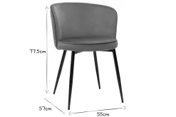 Miliboo Design-Stühle aus bronzefarbenem Samt und schwarzem Metall (2er-Set) SERIF* Design-stühle