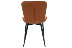 Miliboo Design-Stühle aus Cordstoff in Terracotta und schwarzem Metall (2er-Set) ADDICT* Design-stühle