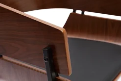 Miliboo Design-Stühle aus dunklem Holz und schwarzem Metall (2er-Set) WESS* Design-stühle