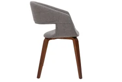 Miliboo Design-Stühle aus hellgrauem Stoff mit dunklen Holzbeinen (2er-Set) SLAM* Design-stühle
