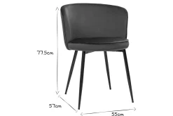 Miliboo Design-Stühle aus petrolblauem Samtstoff und schwarzem Metall (2er-Set) SERIF* Design-stühle