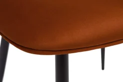 Miliboo Design-Stühle aus rotbraunem Samtstoff, schwarzem Metall und naturfarbenem Rattangeflecht (2er-Set) TOLMA* Design-stühle
