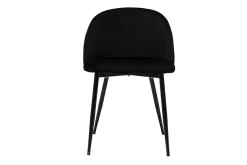 Miliboo Design-Stühle aus schwarzem Samt und schwarzem Metall (2er-Set) CELESTE* Design-stühle