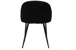 Miliboo Design-Stühle aus schwarzem Samt und schwarzem Metall (2er-Set) CELESTE* Design-stühle