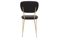 Miliboo Design-Stühle aus schwarzem Samt und vergoldetem Metall (2er-Set) LEPIDUS* Design-stühle
