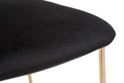 Miliboo Design-Stühle aus schwarzem Samt und vergoldetem Metall (2er-Set) LEPIDUS* Design-stühle