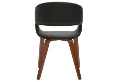 Miliboo Design-Stühle aus schwarzem Polyurethan mit dunklen Holzbeinen (2er-Set) SLAM* Design-stühle