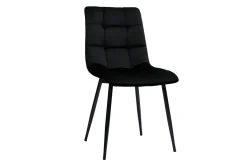Miliboo Design-Stühle aus schwarzem Samtstoff und Metall (2er-Set) MAXWELL* Design-stühle