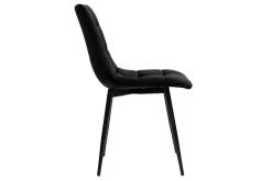 Miliboo Design-Stühle aus schwarzem Samtstoff und Metall (2er-Set) MAXWELL* Design-stühle