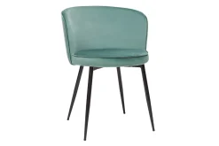 Miliboo Design-Stühle aus seladongrünem Samtstoff und Metall (2er-Set) SERIF* Design-stühle