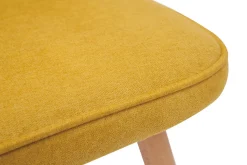 Miliboo Design-Stühle aus senfgelbem Stoff mit Samteffekt mit Beinen aus Holz (2er-Set) FANETTE* Design-stühle
