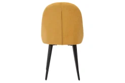 Miliboo Design-Stühle aus senfgelbem Stoff mit Samteffekt und schwarzem Metall (2er-Set) REEZ* Design-stühle
