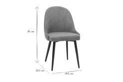Miliboo Design-Stühle aus senfgelbem Stoff mit Samteffekt und schwarzem Metall (2er-Set) REEZ* Design-stühle