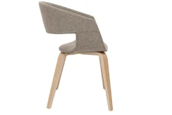 Miliboo Design-Stühle aus taupefarbenem Stoff mit hellen Holzbeinen (2er-Set) SLAM* Design-stühle