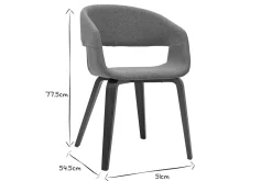 Miliboo Design-Stühle aus taupefarbenem Stoff mit hellen Holzbeinen (2er-Set) SLAM* Design-stühle
