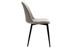 Miliboo Design-Stühle aus taupefarbenem Samt und Metallbeinen (2er-Set) FUSE* Design-stühle