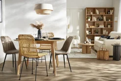 Miliboo Design-Stühle aus taupefarbenem Samt und Metallbeinen (2er-Set) FUSE* Design-stühle