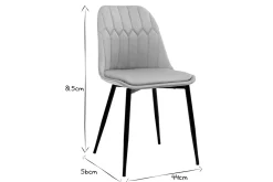 Miliboo Design-Stühle aus taupefarbenem Samt und Metallbeinen (2er-Set) FUSE* Design-stühle