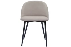 Miliboo Design-Stühle aus taupefarbenem Samtstoff und schwarzem Metall (2er-Set) CELESTE* Design-stühle