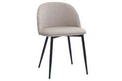 Miliboo Design-Stühle aus taupefarbenem Samtstoff und schwarzem Metall (2er-Set) CELESTE* Design-stühle