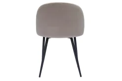 Miliboo Design-Stühle aus taupefarbenem Samtstoff und schwarzem Metall (2er-Set) CELESTE* Design-stühle