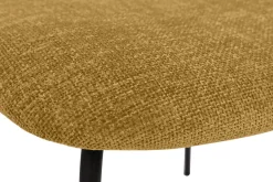 Miliboo Designstühle aus texturiertem Samteffekt in Bronze, schwarzes Metall und Rattan-Geflecht (2er-Set) MIRANDA* Design-stühle