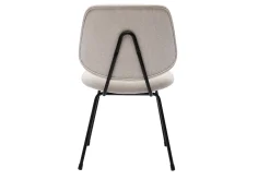 Miliboo Design-Stühle beiger Stoff mit Samteffekt und schwarzer Metallfuß (2er-Set) BARNET* Design-stühle