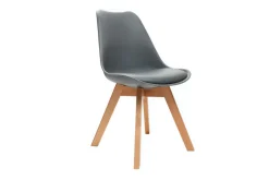 Miliboo Design-Stühle Grau 4er-Set PAULINE* Design-stühle