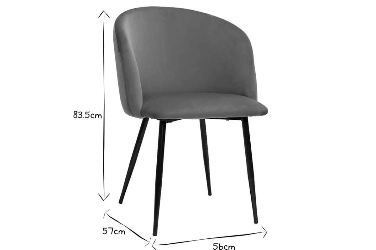 Miliboo Design-Stühle in bronzefarbenem Samt (2er-Set) VANITY* Design-stühle