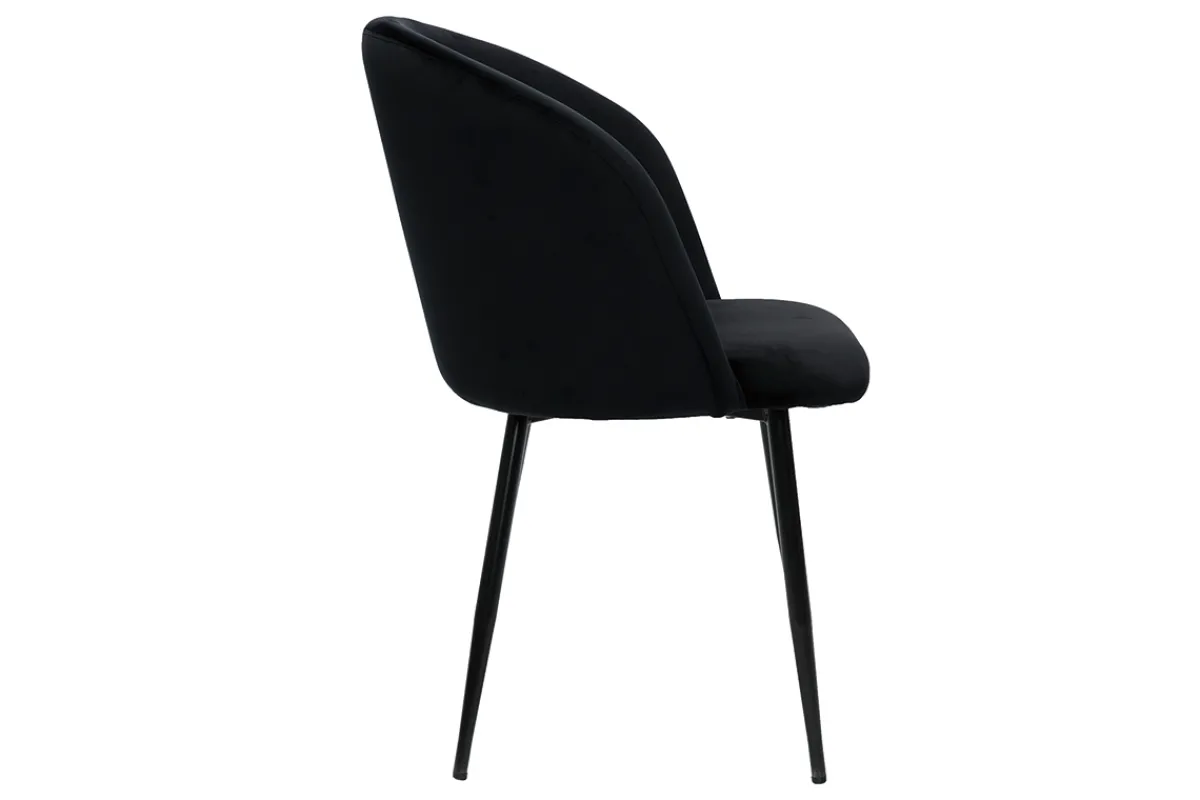 Miliboo Design-Stühle in schwarzem Samt (2er-Set) VANITY* Design-stühle